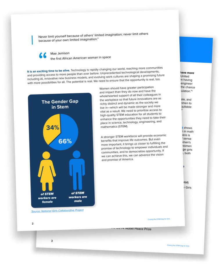 women in stem ebook pages