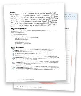 de curiosity workbook pages